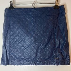 Abercrombie & Fitch Faux Leather Navy Mini Skirt